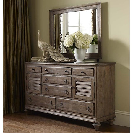 Dresser and Mirror Combo